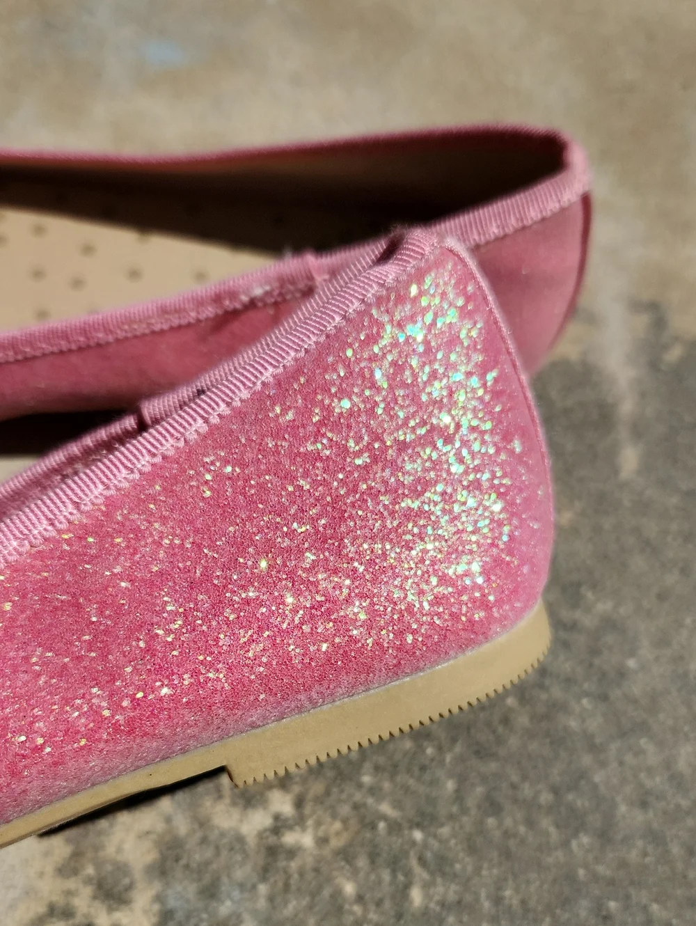Cat And Jack Pink Sparkle Ballet Flats Size 3